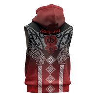 Aotearoa Maori Iwi Heritage Sleeveless Hoodie Ngapuhi Kokowai LT7 - Polynesian Pride