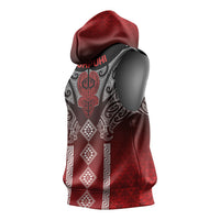 Aotearoa Maori Iwi Heritage Sleeveless Hoodie Ngapuhi Kokowai LT7 - Polynesian Pride