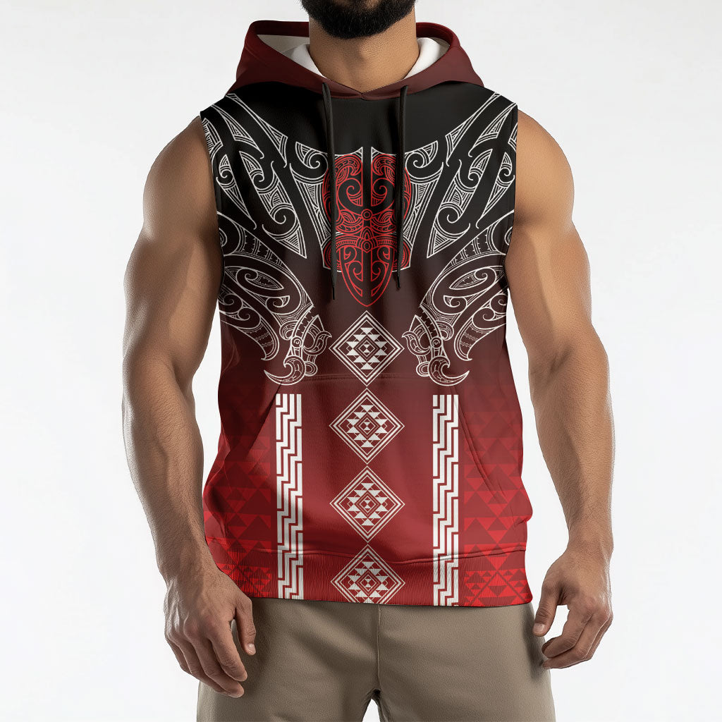 Aotearoa Maori Iwi Heritage Sleeveless Hoodie Ngapuhi Kokowai LT7 - Polynesian Pride