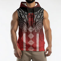 Aotearoa Maori Iwi Heritage Sleeveless Hoodie Ngapuhi Kokowai LT7 - Polynesian Pride