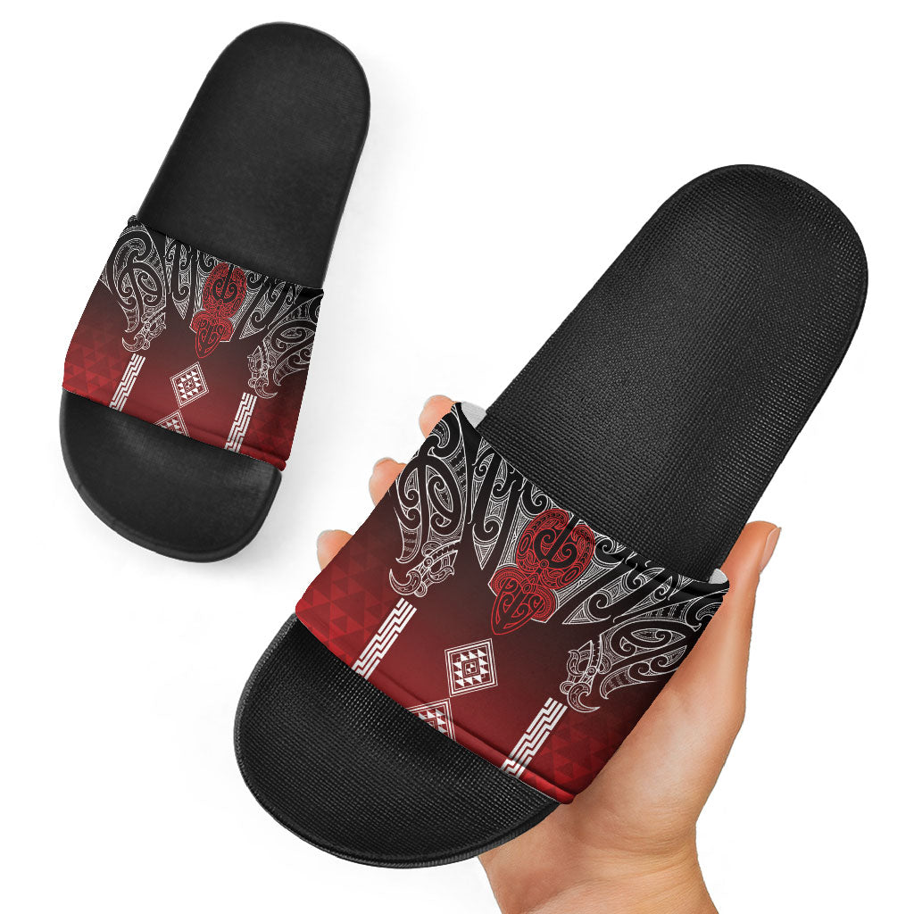 Aotearoa Maori Iwi Heritage Slide Sandals Ngapuhi Kokowai LT7 - Polynesian Pride