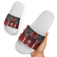 Aotearoa Maori Iwi Heritage Slide Sandals Ngapuhi Kokowai LT7 - Polynesian Pride