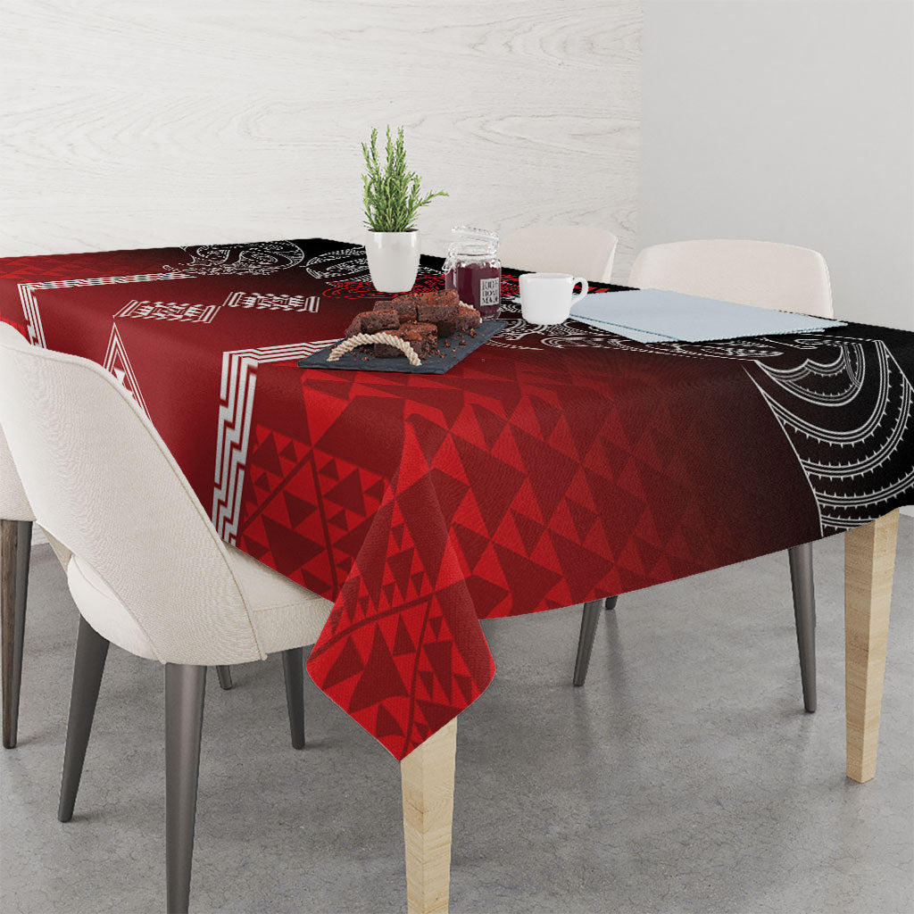 Aotearoa Maori Iwi Heritage Tablecloth Ngapuhi Kokowai LT7 - Polynesian Pride