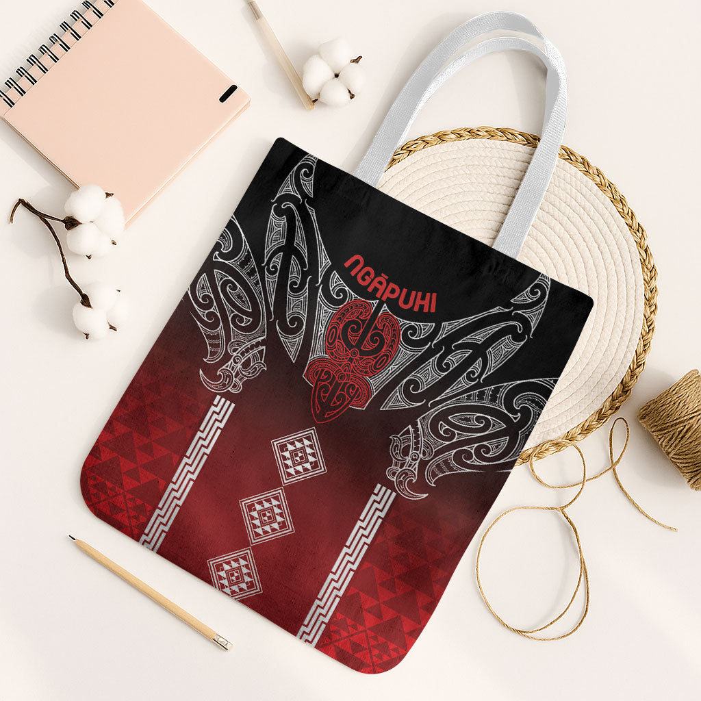 Aotearoa Maori Iwi Heritage Tote Bag Ngapuhi Kokowai LT7 White Strap One Size Red - Polynesian Pride