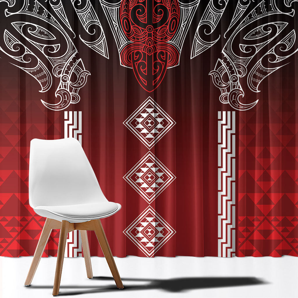 Aotearoa Maori Iwi Heritage Window Curtain Ngapuhi Kokowai LT7 - Polynesian Pride