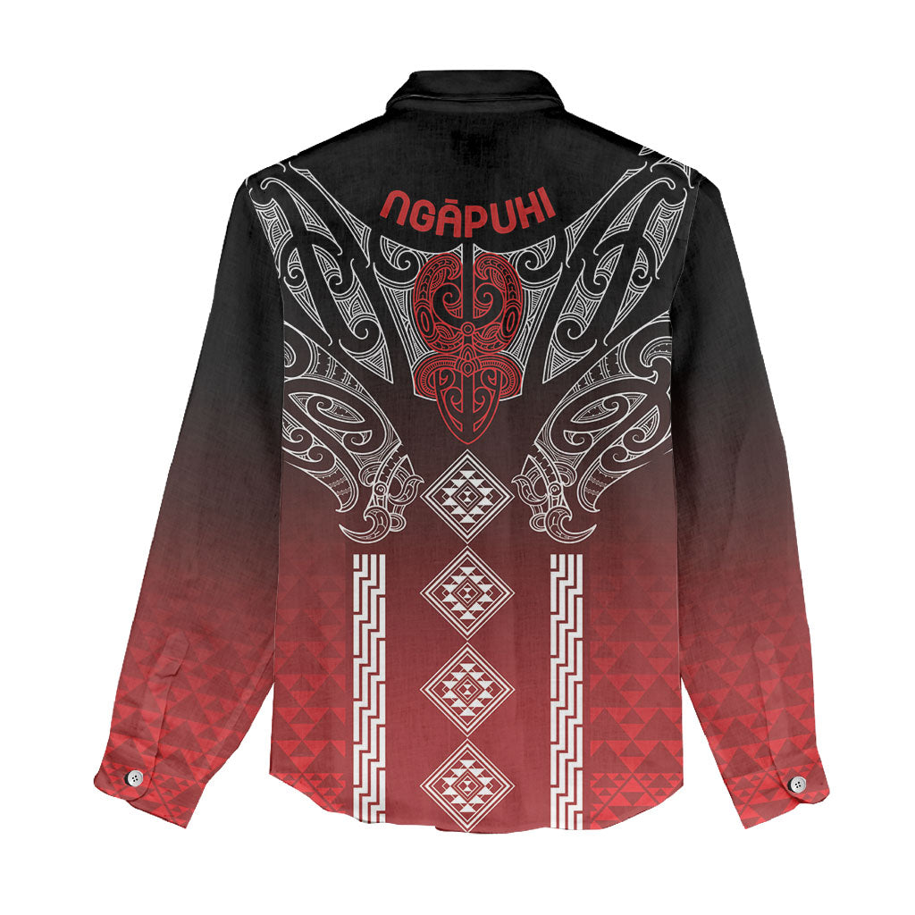 Aotearoa Maori Iwi Heritage Women Casual Shirt Ngapuhi Kokowai LT7 - Polynesian Pride