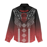 Aotearoa Maori Iwi Heritage Women Casual Shirt Ngapuhi Kokowai LT7 - Polynesian Pride