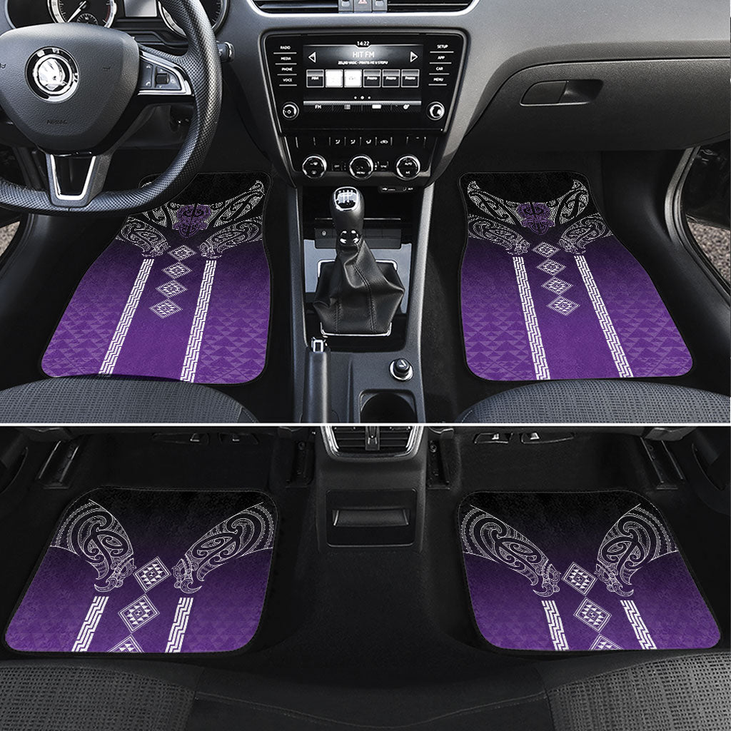 Aotearoa Maori Iwi Heritage Car Mats Ngati Porou Waiporoporo LT7 Set 4pcs Purple - Polynesian Pride