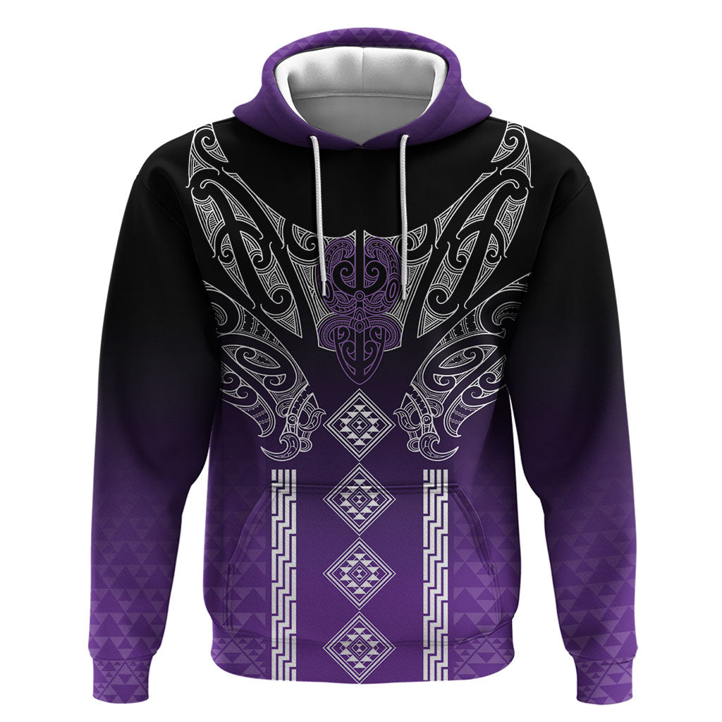 Aotearoa Maori Iwi Heritage Hoodie Ngati Porou Waiporoporo LT7 Pullover Hoodie Purple - Polynesian Pride