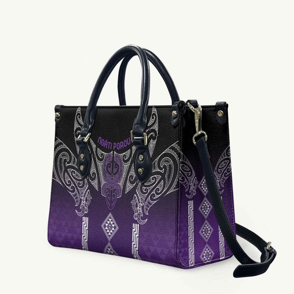 Aotearoa Maori Iwi Heritage Leather Bag Ngati Porou Waiporoporo