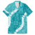 Hawaii Aloha Family Matching Off Shoulder Maxi Dress and Hawaiian Shirt Teal Quilt Patch Work Mix Plumeria Lei