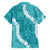 Hawaii Aloha Family Matching Short Sleeve Bodycon Dress and Hawaiian Shirt Teal Quilt Patch Work Mix Plumeria Lei