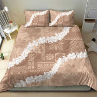 Hawaii Aloha Bedding Set Beige Quilt Patch Work Mix Plumeria Lei