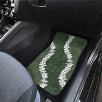 Hawaii Aloha Car Mats Sage Quilt Patch Work Mix Plumeria Lei