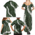 Hawaii Aloha Family Matching Summer Maxi Dress and Hawaiian Shirt Sage Quilt Patch Work Mix Plumeria Lei