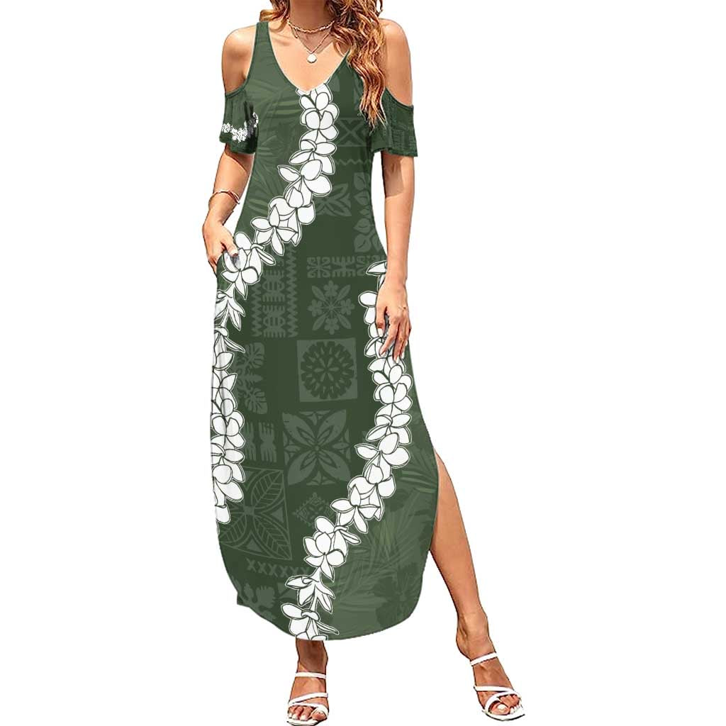 Hawaii Aloha Family Matching Summer Maxi Dress and Hawaiian Shirt Sage Quilt Patch Work Mix Plumeria Lei