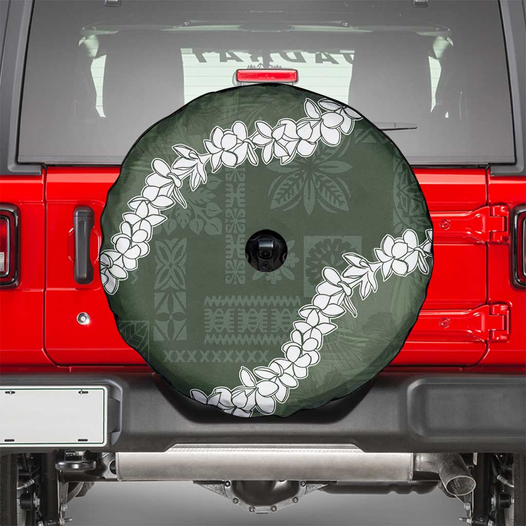 Hawaii Aloha Spare Tire Cover Sage Quilt Patch Work Mix Plumeria Lei