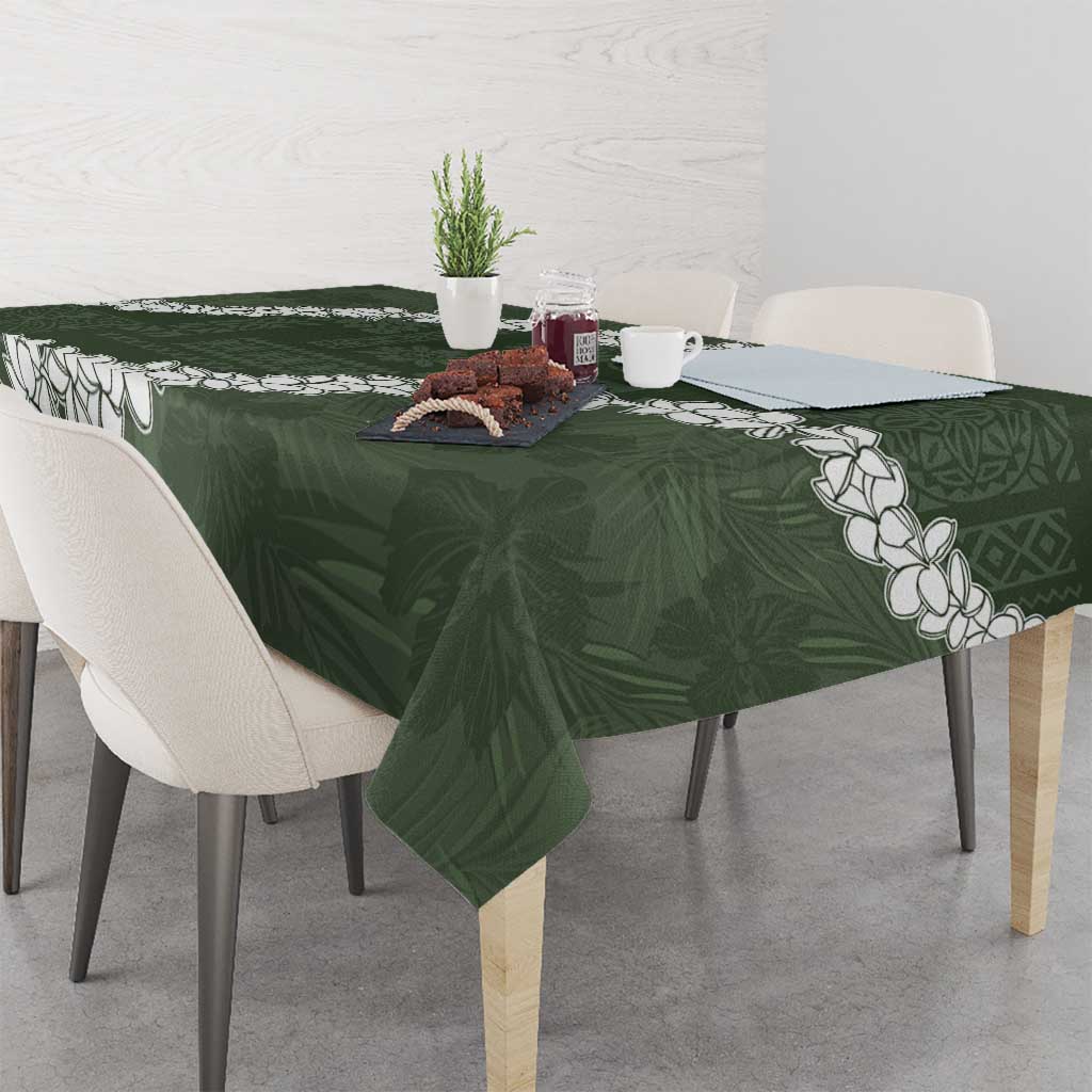 Hawaii Aloha Tablecloth Sage Quilt Patch Work Mix Plumeria Lei