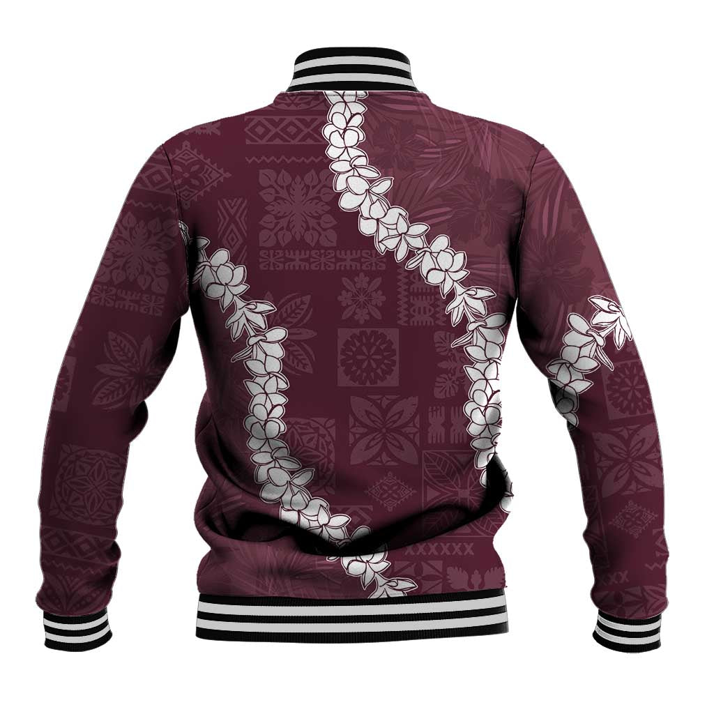 Hawaii Aloha Baseball Jacket Champange Quilt Patch Work Mix Plumeria Lei