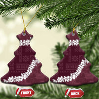 Hawaii Aloha Ceramic Ornament Champange Quilt Patch Work Mix Plumeria Lei