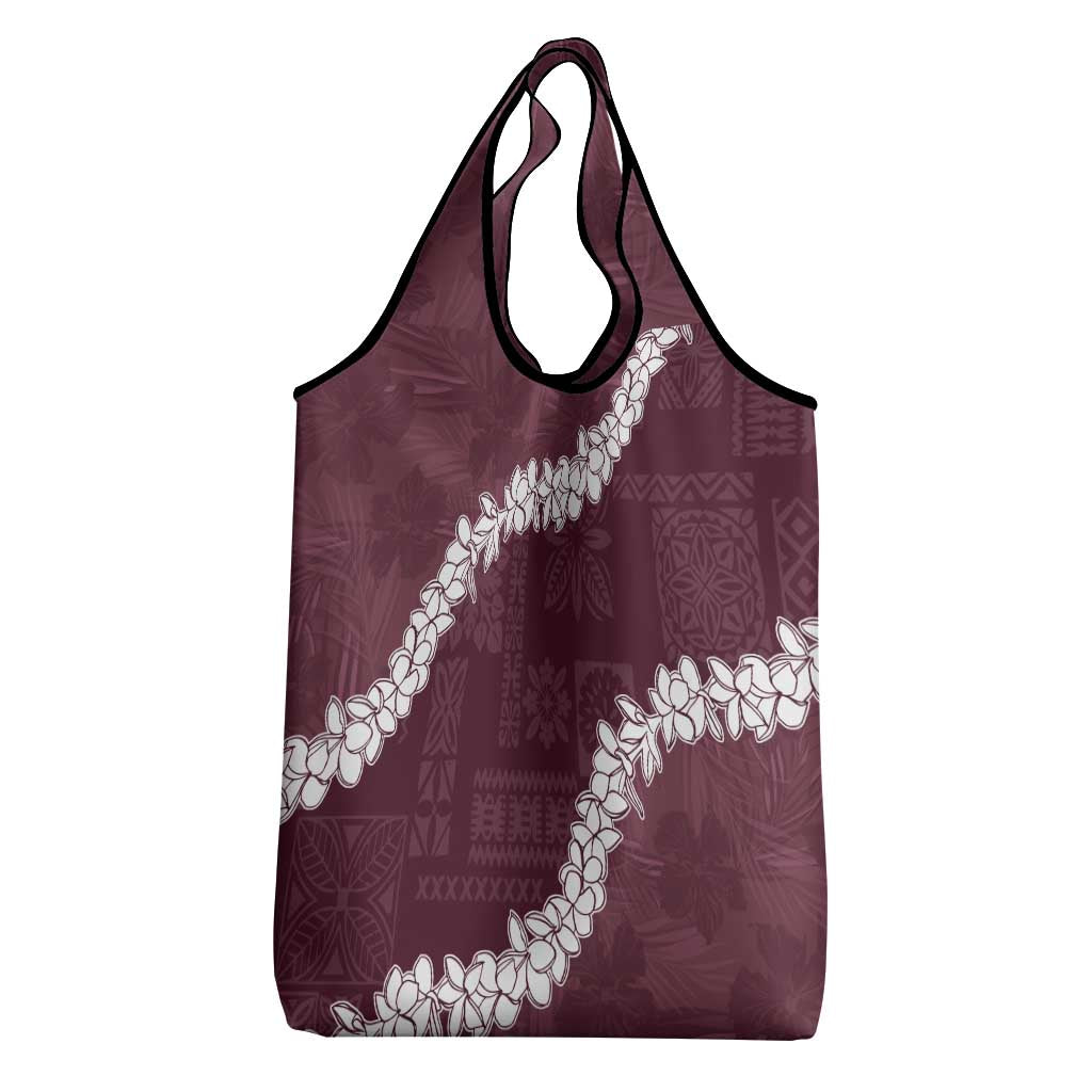 Hawaii Aloha Grocery Bag Champange Quilt Patch Work Mix Plumeria Lei