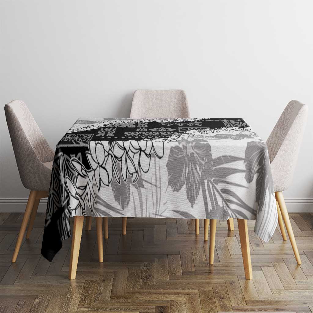 Hawaii Aloha Tablecloth White Quilt Patch Work Mix Plumeria Lei