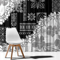 Hawaii Aloha Window Curtain White Quilt Patch Work Mix Plumeria Lei