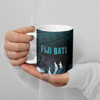 Fiji Bati Rugby Viti Masi Ceramic Mug Coral Motifs LT7 - Polynesian Pride