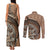 Tonga Ngatu Couples Matching Tank Maxi Dress and Long Sleeve Button Shirt Tokelau Classic Motifs LT7 - Polynesian Pride