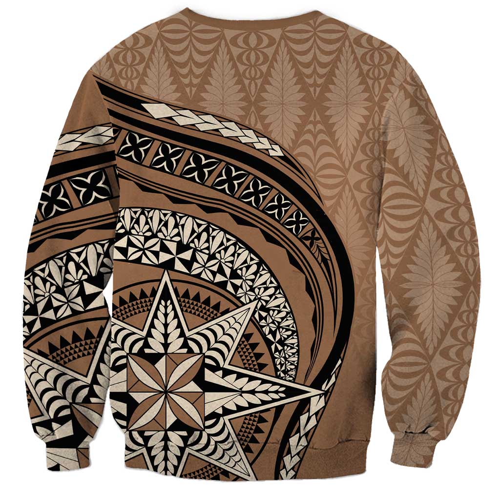 Tonga Ngatu Sweatshirt Tokelau Classic Motifs LT7 - Polynesian Pride