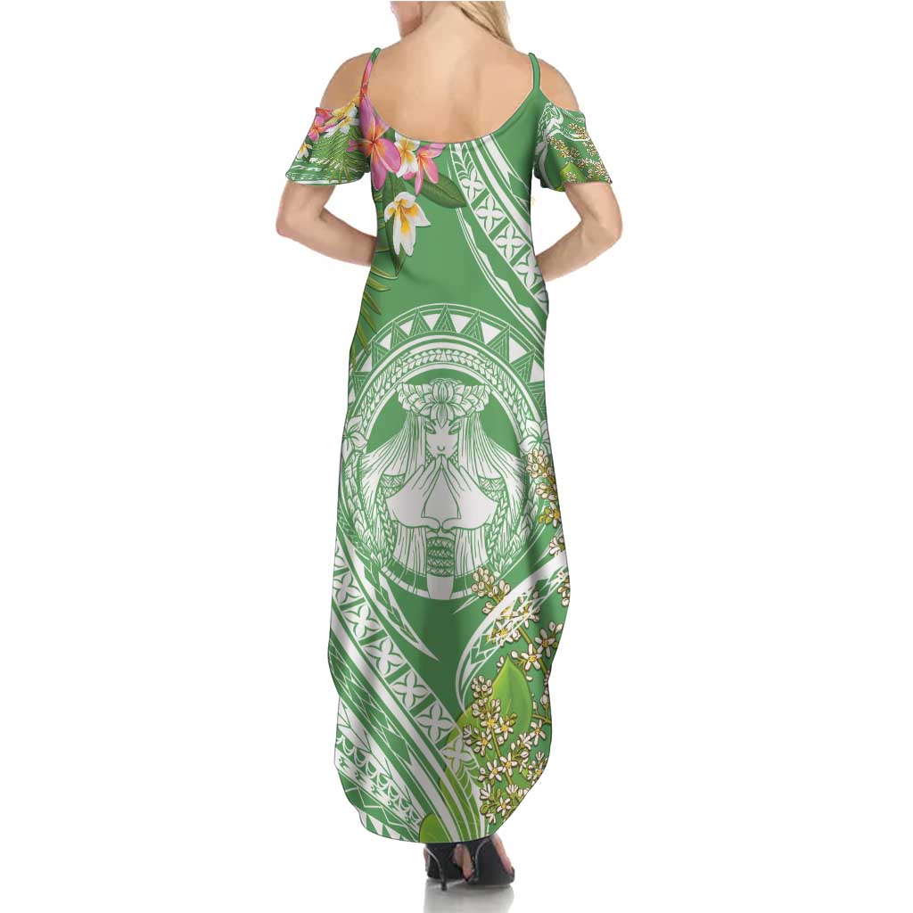 Aloha Molokai Island Family Matching Summer Maxi Dress and Hawaiian Shirt Hawaii Pua Kukui