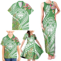 Aloha Molokai Island Family Matching Tank Maxi Dress and Hawaiian Shirt Hawaii Pua Kukui