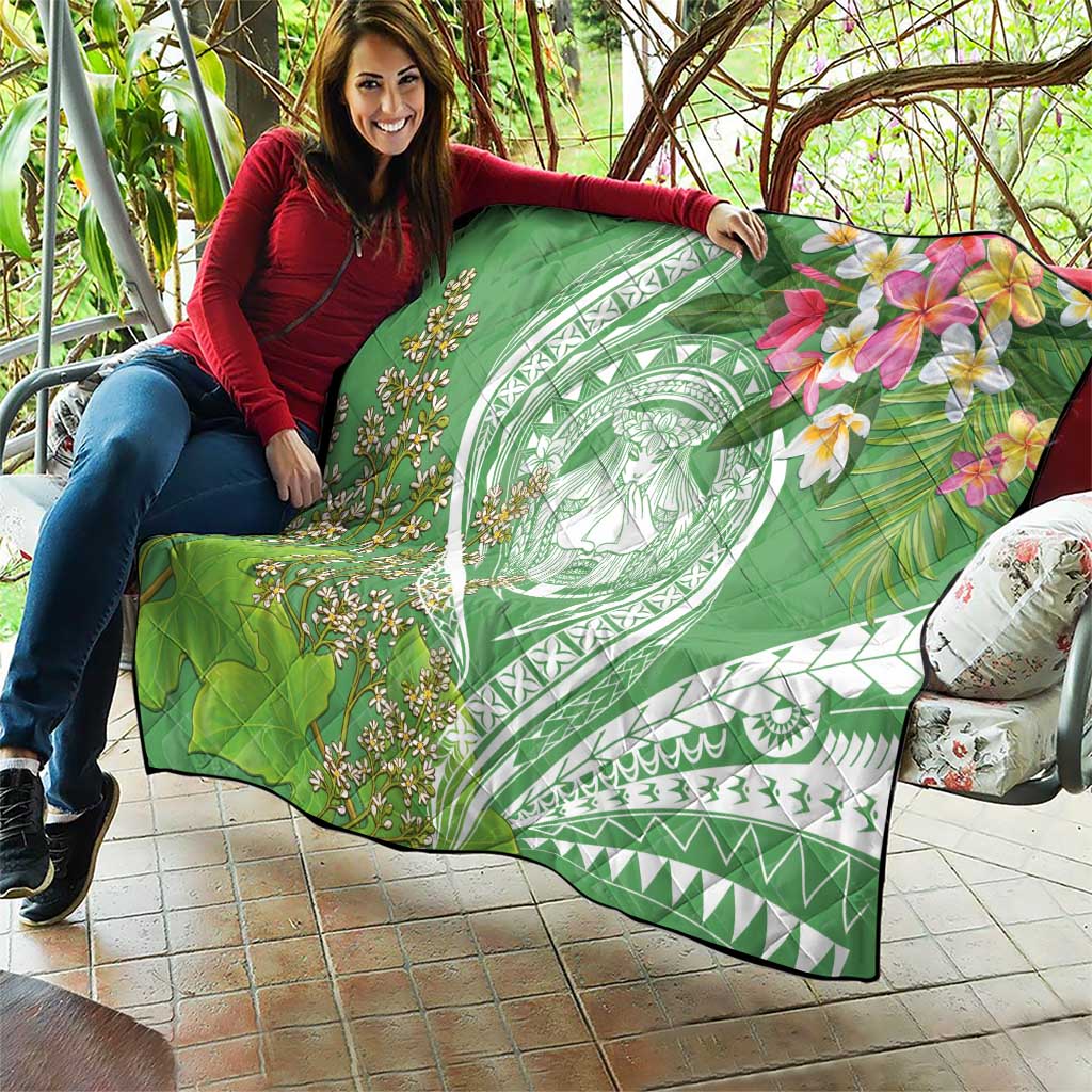 Aloha Molokai Island Quilt Hawaii Pua Kukui