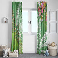 Aloha Molokai Island Window Curtain Hawaii Pua Kukui