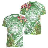 Aloha Molokai Island Women V-Neck T-Shirt Hawaii Pua Kukui