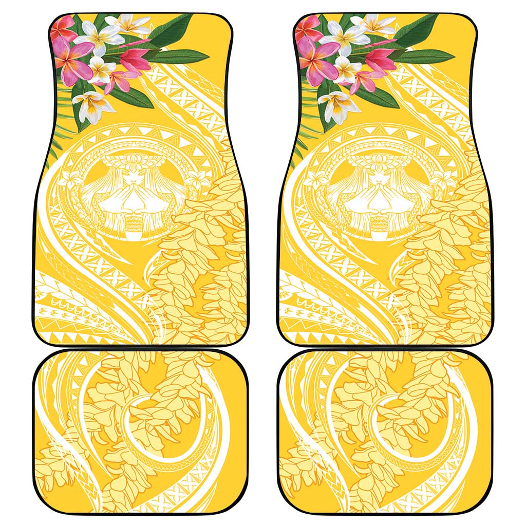 Aloha Hawaii Oahu Car Mats Wahine with Ilima Lei