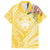 Aloha Hawaii Oahu Family Matching Off The Shoulder Long Sleeve Dress and Hawaiian Shirt Wahine with Ilima Lei