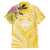 Aloha Hawaii Oahu Family Matching Off The Shoulder Long Sleeve Dress and Hawaiian Shirt Wahine with Ilima Lei