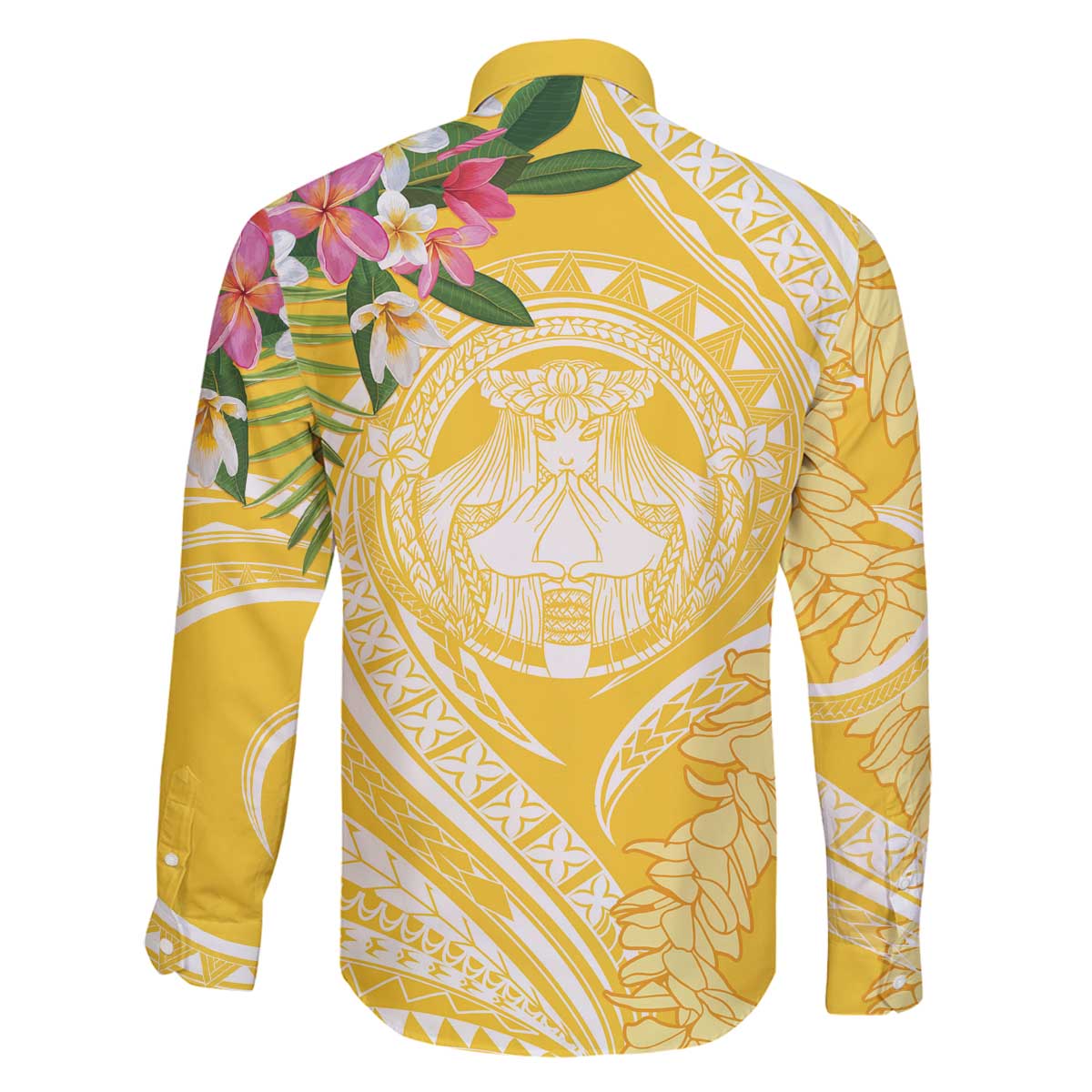 Aloha Hawaii Oahu Family Matching Off The Shoulder Long Sleeve Dress and Hawaiian Shirt Wahine with Ilima Lei