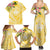 Aloha Hawaii Oahu Family Matching Summer Maxi Dress and Hawaiian Shirt Wahine with Ilima Lei