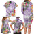 Aloha Hawaii Kauai Family Matching Long Sleeve Bodycon Dress and Hawaiian Shirt Frangipani Mix Mokihana Lei