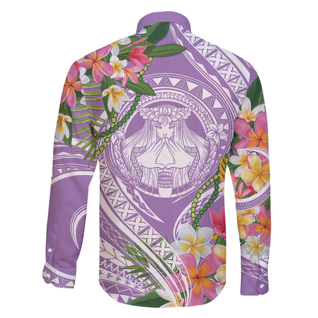 Aloha Hawaii Kauai Family Matching Puletasi and Hawaiian Shirt Frangipani Mix Mokihana Lei
