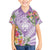 Aloha Hawaii Kauai Family Matching Short Sleeve Bodycon Dress and Hawaiian Shirt Frangipani Mix Mokihana Lei