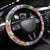 Aloha Hawaii Kauai Steering Wheel Cover Frangipani Mix Mokihana Lei