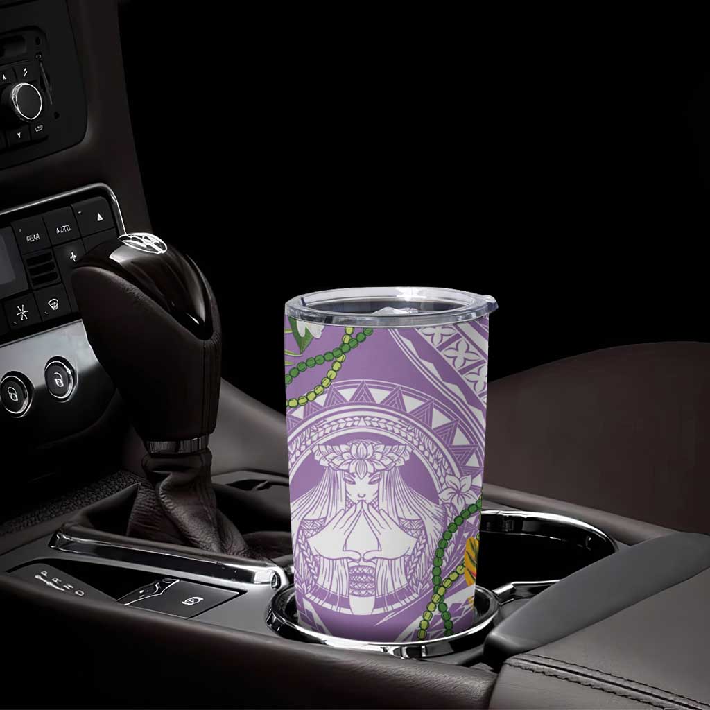 Aloha Hawaii Kauai Tumbler Cup Frangipani Mix Mokihana Lei