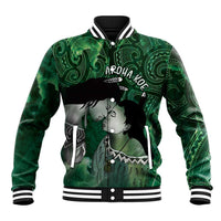 New Zealand Aroha Koe Mama Baseball Jacket Maori Hongi - Pounamu