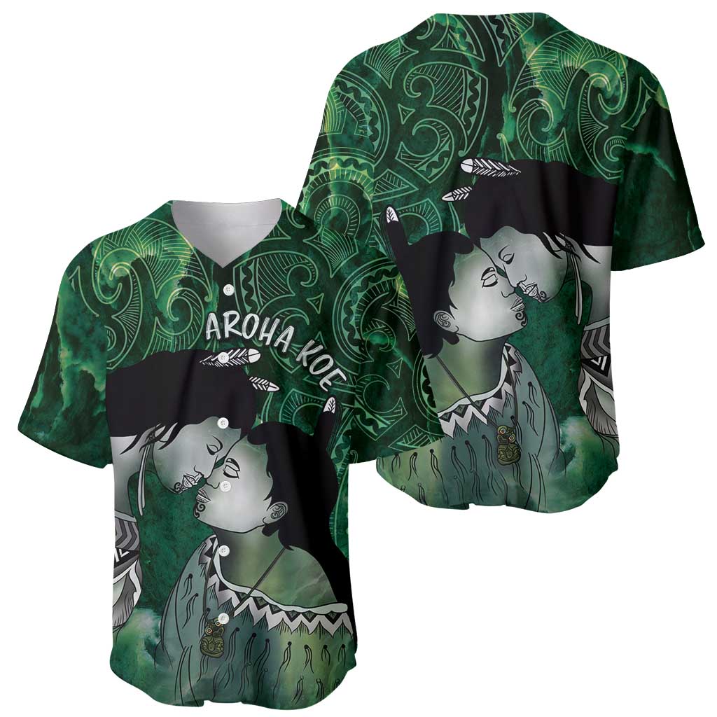 New Zealand Aroha Koe Mama Baseball Jersey Maori Hongi - Pounamu