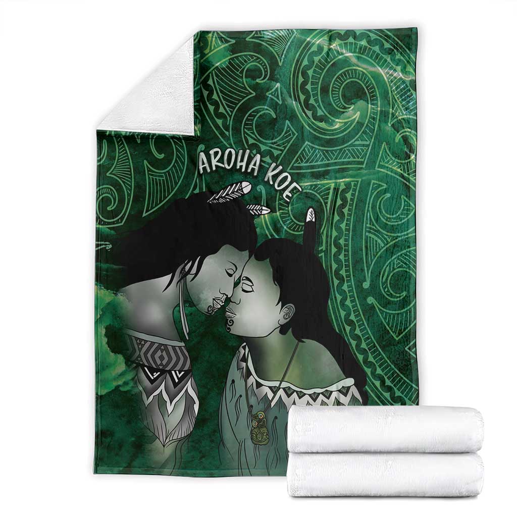 New Zealand Aroha Koe Mama Blanket Maori Hongi - Pounamu