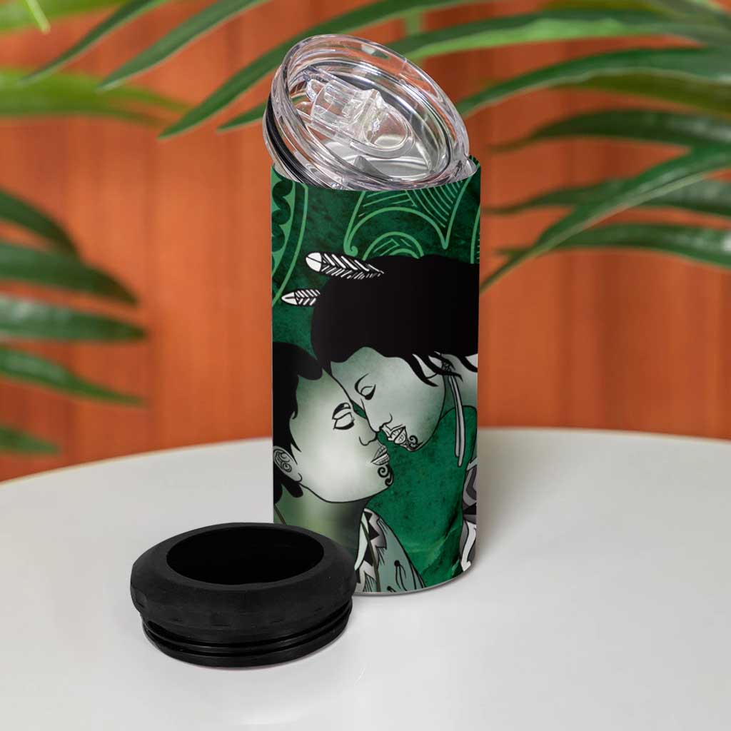 New Zealand Aroha Koe Mama 4 in 1 Can Cooler Tumbler Maori Hongi - Pounamu