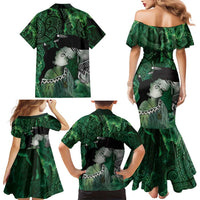 New Zealand Aroha Koe Mama Family Matching Mermaid Dress and Hawaiian Shirt Maori Hongi - Pounamu
